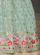 Sky Blue Designer Sequins Embroidered Lehenga Choli